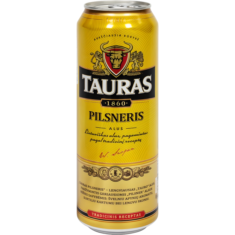 Сыра Tauras Pilsneris 4.6%  ж/б 0,568л