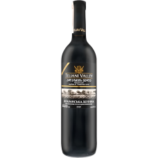 Қызыл жартылай тәтті шарап Teliani Valley