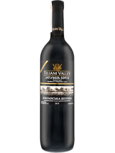 Қызыл жартылай тәтті шарап Teliani Valley