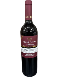 Қызыл жартылай тәтті шарап Teliani Valley