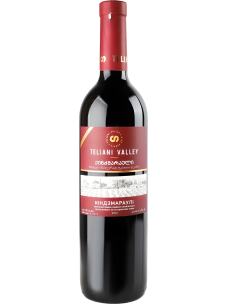 Қызыл жартылай тәтті шарап Teliani Valley
