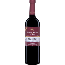 Қызыл жартылай тәтті шарап Teliani Valley