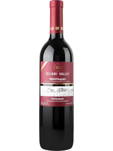Қызыл жартылай құрғақ шарап Teliani Valley
