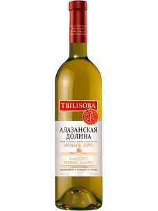 Ақ жартылай тәтті шарап Алазанская Долина Tbilisoba 0,75
