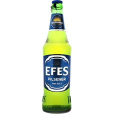EFES Pilsener сырасы ашық түсті, пастеризацияланған, 5% алкогольді, бутылкалы, 0,45 литрлі