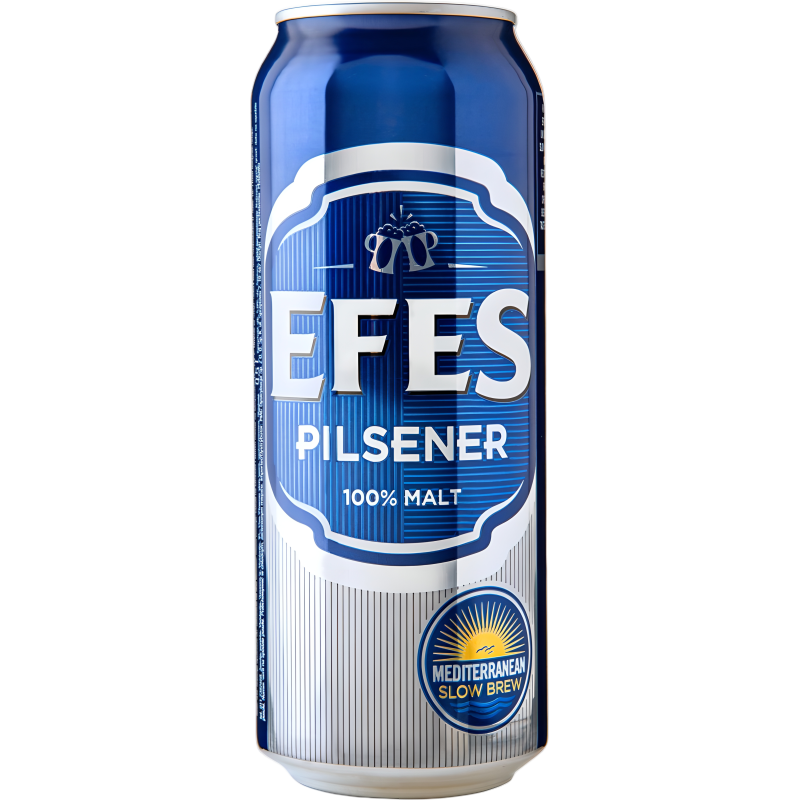 EFES Pilsener сырасы ашық түсті, пастеризацияланған, 5% алкогольді, бутылкалы, 0,45 литрлі