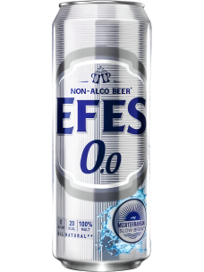 Ашық пастерленген сыра EFES алкогольсіз 0% ж/б 0,45л