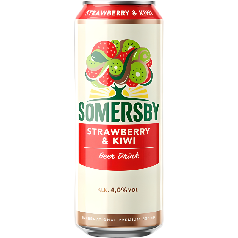 Сыра сусыны SOMERSBY Strawberry-Kiwi ж/б 0,43л
