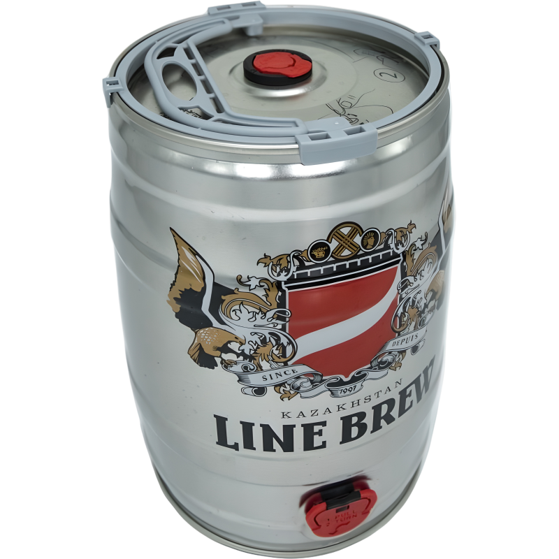 Сыра ашық пастерленген  LINE BREW Premium Lager 4,8% ж/б 5л