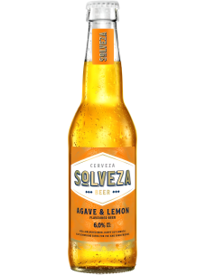 Ашық пастерленген сыра SOLVEZA agave&lemon 6% 0,33л