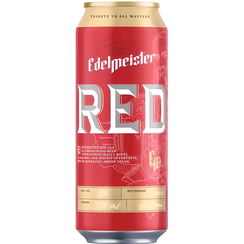 Пиво пастеризованное EDELMEISTER  red 5% ж/б 0,5л