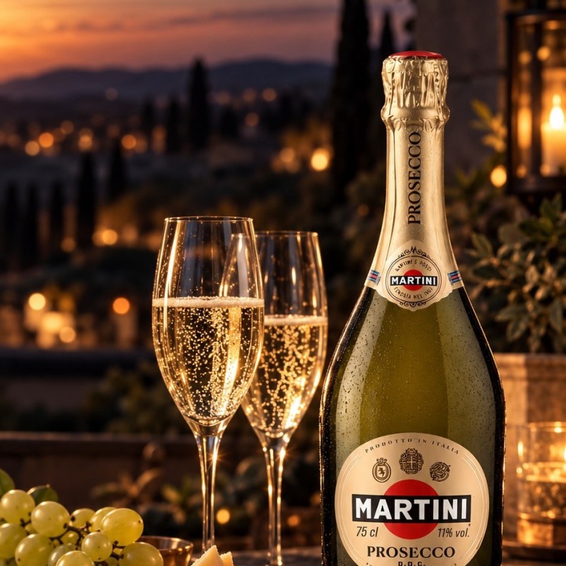 Ақ көпіршікті құрғақ шарап Martini Prosecco 11,5% 0,75л